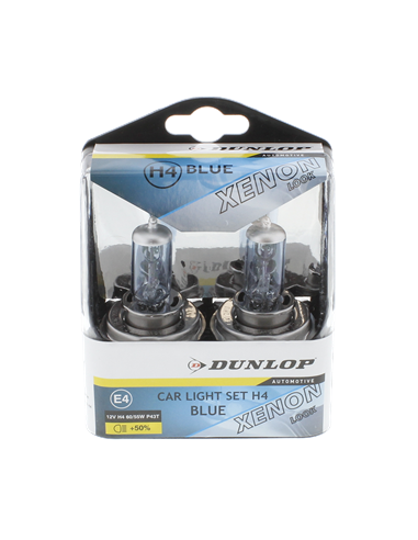 2x Dunlop H4 Ampoule Halogène Xénon Super Bright Blanc Chaud 12v 55W