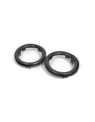 Smart roadster Dashboard Pod Trim Rings (paar) carbon design Blue Wave