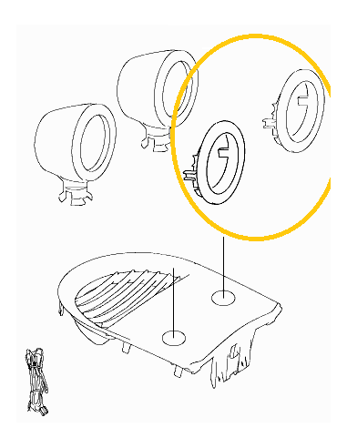 Anneaux de garniture de tableau de bord Smart Roadster (paire) en aluminium anodisé mat