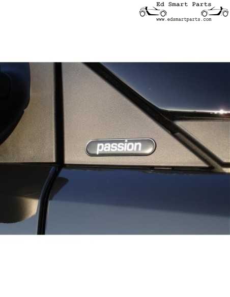 Placa de identificação com logotipo do adesivo externo Smart Passion