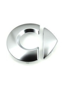 Chickenhead Logo / embleem voor motorkap Zilver, zelfklevend