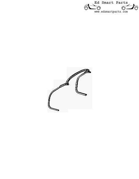 Smart Roadster 452 Guarnizione in gomma per bordo portiera e tetto anteriore