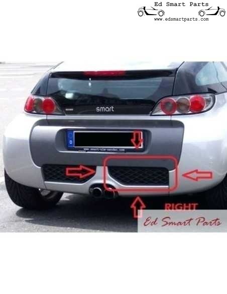 Smart Roadster Brabus rear grille section covering exhaust left or right
