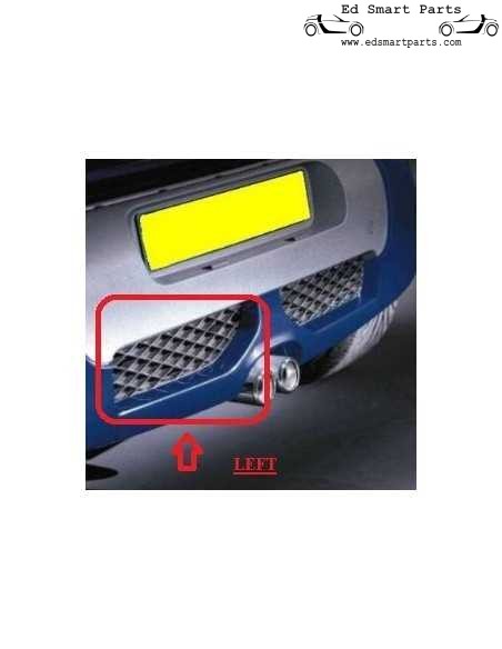 Smart Roadster Brabus rear grille section covering exhaust left or right