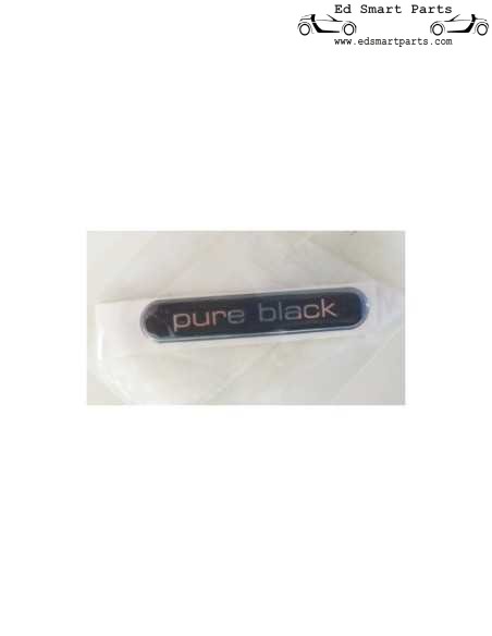 Targhetta con logo adesivo esterno Smart Pure Black