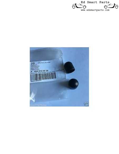 2 Endcaps for Smart Fortwo 450 fixing bar for luggage storage bag and / or luggage compartment cover