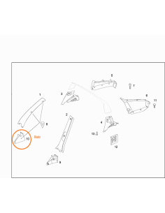 Nueva cubierta para el espacio para los pies del Smart Roadster 452, lado izquierdo o derecho 2