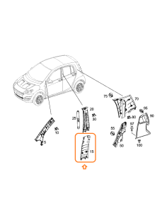 Smart ForFour 454 Fensterheber vorne links Bosch 0130822206 A45472001