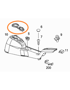 Panel embellecedor con diseño de carbono para salpicadero de Smart Roadster, consola central del túnel 2