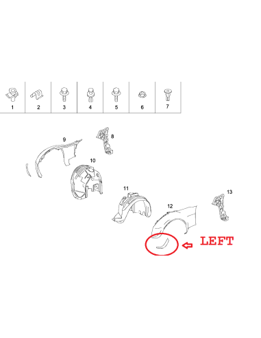 New Smart Roadster Brabus Flap Top Section Front wheelarch extension ready to be painted