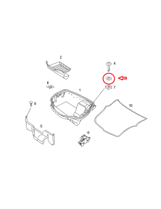 Nieuwe Smart Roadster 452 Voorklep kofferbakvergrendeling voor bagagebox 7mm borgring