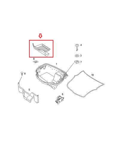 New Smart Roadster 452 TRIM LUGGAGE COMPARTMENT CARPET