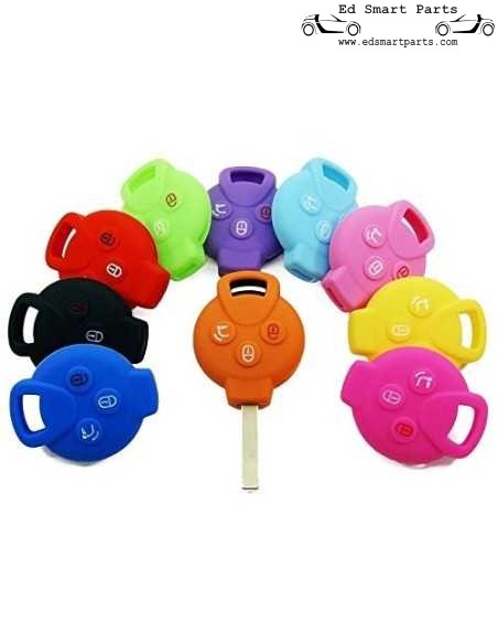 Étui de protection en silicone pour clé de voiture Smart ForTwo 451 à trois boutons