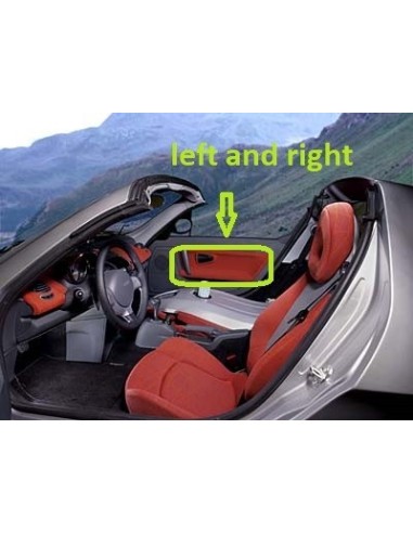 Smart Roadster door panel set scribble red left and right