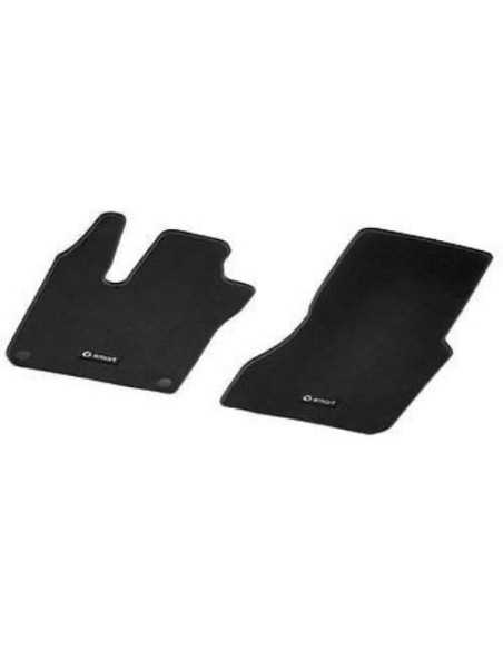 Tappetini anteriori in velluto Smart FORTWO FORFOUR 453 neri LHD
