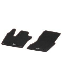 Tapetes de Veludo Smart 453 FORTWO FORFOUR BRABUS originais Preto Costura cor LARANJA 2