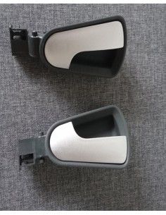 Gebruikte Smart Roadster Brabus 452 binnendeurhendelset flow zilver links en rechts 2