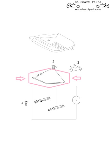 Nova alavanca de liberação do assento Smart Roadster 452 para 1 assento