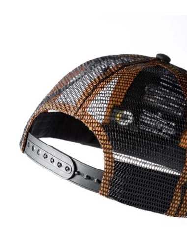 Genuine Smart Accessory - Men's Flat Brim Cap Black/Orange