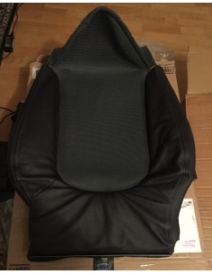 Nouveau coussin de dossier de siège Smart Roadster Brabus 452 en cuir noir chauffant