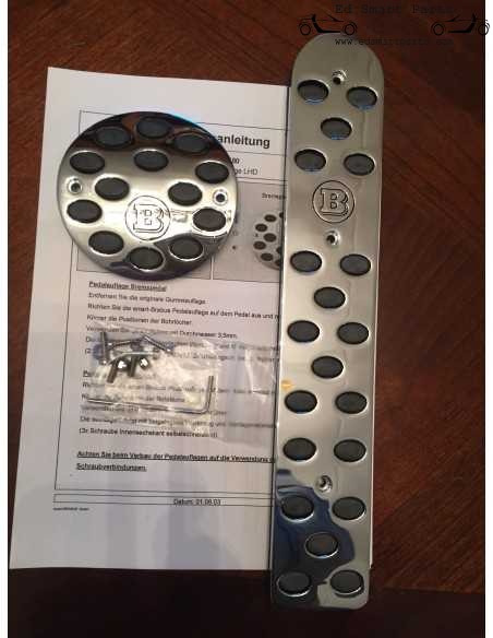 Smart Fortwo 450 aluminium sportpedalen chroom aluminium