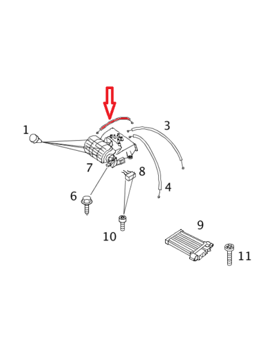 Nouveau câble bowden de recirculation d'air Smart Fortwo 450 LONGUEUR : 765 MM