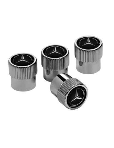 Premium Quality Stainless Steel Dust Caps With a Mercedes Logo 