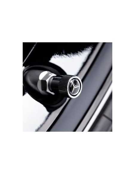 OEM Mercedes-Benz Genuine Valve Caps Black Set of 4