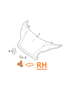 Genuine Smart Fortwo 451 Car Bonnet Lower catch left or right 2