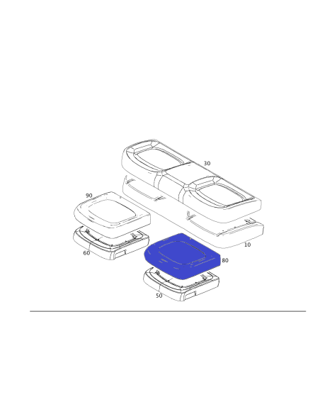 Smart Forfour 453 COVER, SEAT CUSHION LEFT SEAT TEKKI BLUE CODE 04U Smart Forfour 453 COVER, SEAT CUSHION LEFT SEAT TEKKI BLUE CODE 04U