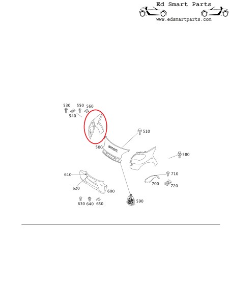 Smart Crossblade Fender Wing Front pintado de Jack Black esquerdo ou direito