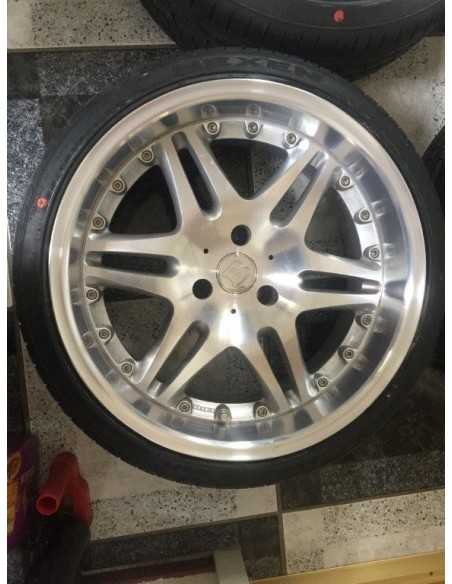 Set completo di cerchi in lega Monoblock Brabus Smart Roadster USATI da 18 pollici con pneumatici NUOVI