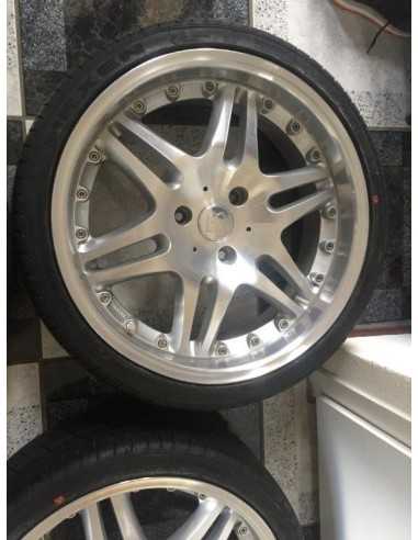 Ensemble complet de jantes alliage monobloc Smart Roadster Brabus 18 pouces d'occasion avec pneus NEUFS