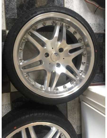 Ensemble complet de jantes alliage monobloc Smart Roadster Brabus 18 pouces d'occasion avec pneus NEUFS