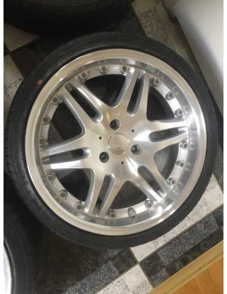 Set completo di cerchi in lega Monoblock Brabus Smart Roadster USATI da 18 pollici con pneumatici NUOVI