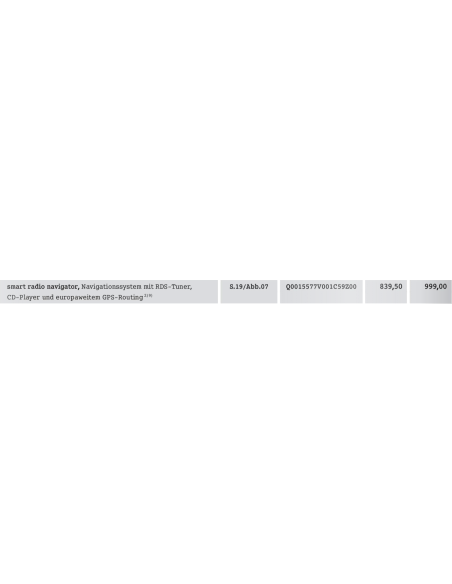 Gebrauchtes Original Smart Roadster Navigations- und Soundsystem