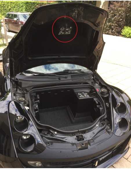 Adesivo de instruções para armazenamento no teto do smart roadster (cupê) 452