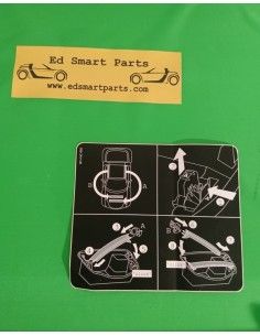 Autocollant d'instructions pour rangement de barres de toit smart roadster (coupé) 452