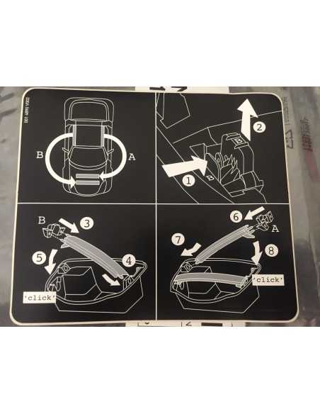 Instructiesticker dakdrager opbergruimte smart roadster (coupé) 452 Instructiesticker dakdrager opbergruimte smart roadster (coupé) 452