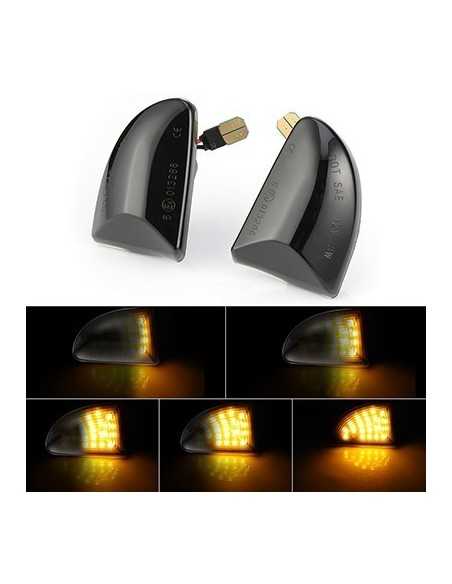 Paire de clignotants latéraux dynamiques à LED Smart ForTwo 451, fumée ou transparente