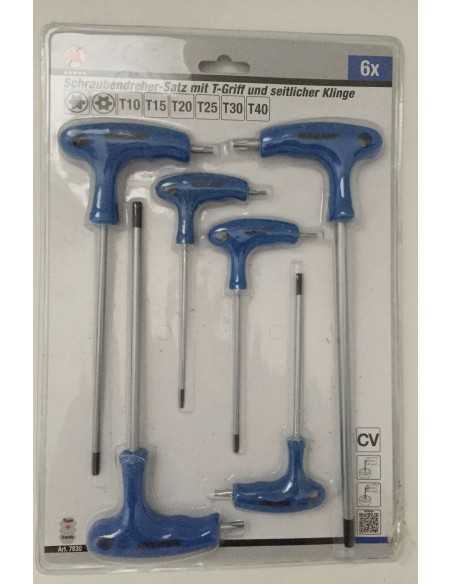 Torx-sleutelset, 6-delig T10 T15 T20 T25 T30 T40