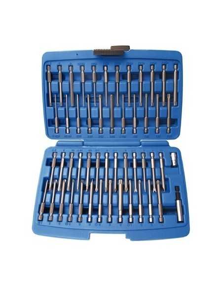 Lange bitset voor veiligheidsschroeven, zilver/blauw