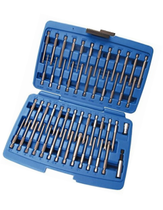 Juego de puntas largas para tornillos de seguridad, color plata y azul 2