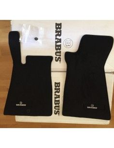 Alfombrillas originales de terciopelo negro BRABUS con volante a la izquierda, para Smart Roadster