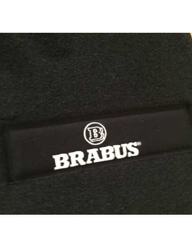 originele LHD OEM BRABUS zwarte velours vloermatten - Smart roadster