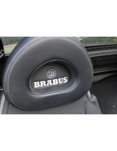 Used Smart Roadster Brabus leatherlook headrest inlays inserts fits all roadster 452 models pair 2