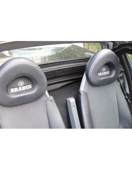 Gebruikte Smart Roadster Brabus lederlook hoofdsteun inlays inzetstukken passen op alle roadster 452 modellen paar Gebruikte Smart Roadster Brabus lederlook hoofdsteun inlays inzetstukken passen op alle roadster 452 modellen paar