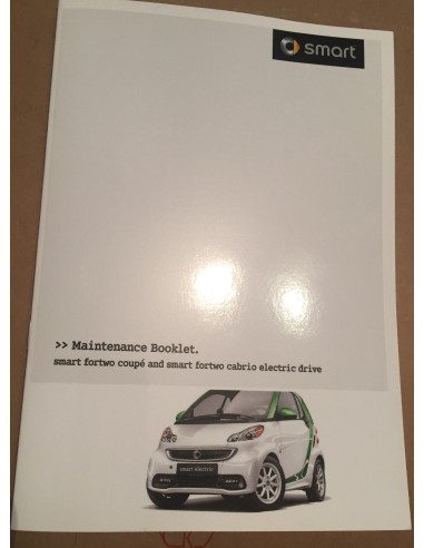 Smart Fortwo 451 ED Service Manual Maintenance Booklet