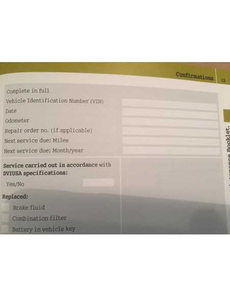 Carnet de maintenance du manuel d'entretien de la Smart Fortwo 451 ED