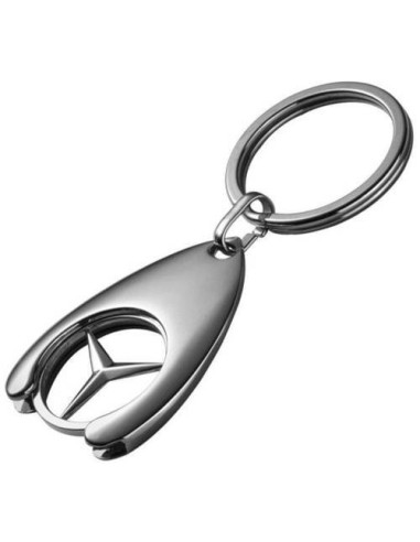 Genuine Mercedes Benz Key Ring Shopping Cart Chip Key Chain